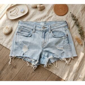 OLD NAVY Boyfriend Distressed Denim Shorts Size 0